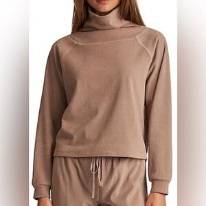 Shabby Chic Kate Mock Neck Pullover, Latte, sz L